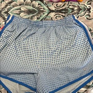 Nike Blue Checkered Women's Athletic Shorts